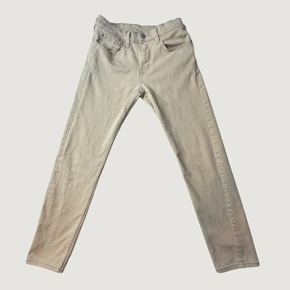 Levi's 512 Pants Mens 28x30 (28x27) Slim Taper Tan Khaki Stretch Everyday Casual